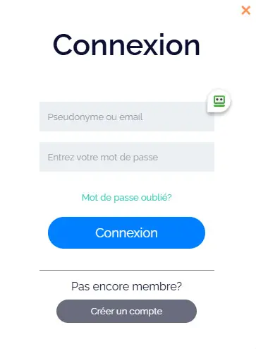 Connexion des membres du MADNIX CASINO
