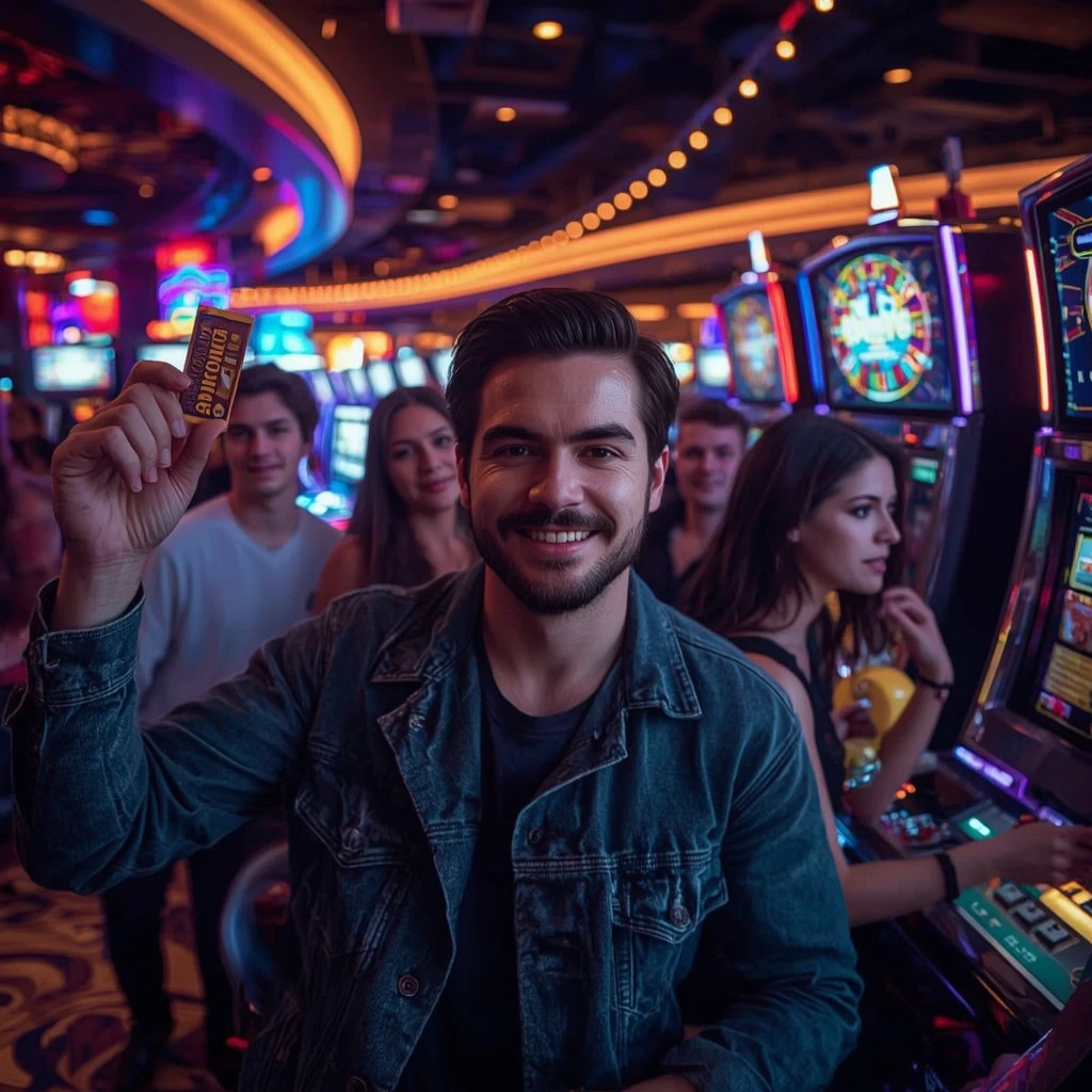 une personne tenant un bonus MADNIX CASINO